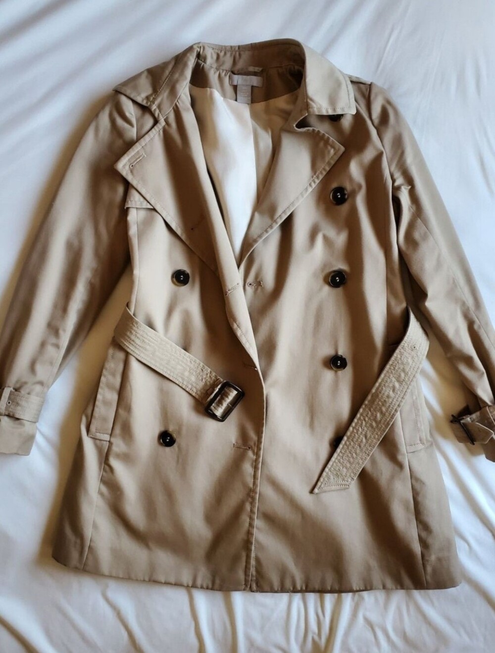 H&M Beige Trench Coat with Belt